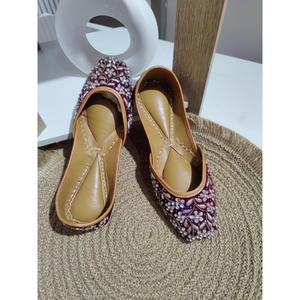 BS INTERNATIONAL, superventas, estilo indio tradicional para caminar, zapatos mixtos con banda elástica bordada de cuero ecológico para mujer - Product Image 2