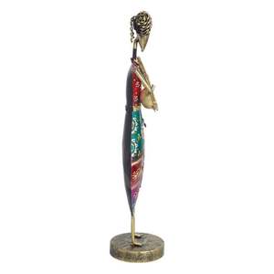 Estatuilla de músico de metal ligero contemporáneo multicolor para decoración del hogar - Product Image 4