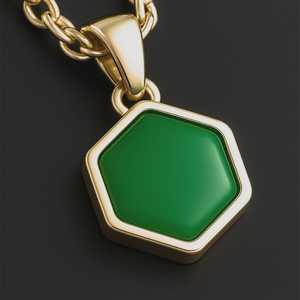 Pendentif Amazonite Unisexe en Argent Sterling 925 Plaqué Or et Rhodium avec Monture pour Cadeau d'Anniversaire - Product Image 3