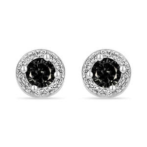 Conjunto de Joyería Zarkan Black Delight Dot Plateado en Oro, Oro Rosa y Circonita, Estilo Clásico y Moderno para Regalo de Boda o Fiesta - Product Image 2