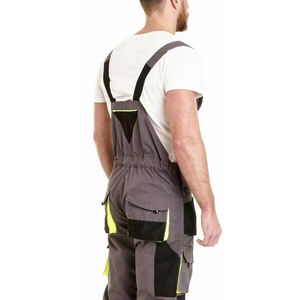 Venta al por mayor ropa de trabajo babero pantalón general de seguridad babero y tirantes monos hombres resistente traje de trabajo industrial OEM - Product Image 4