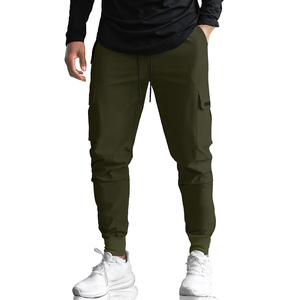 Cargo Pants Youth Casual Mid Waist <b>Slim</b> Fit Washed Cargo Pants Trousers With Pockets <b>Jogger</b> Men Cargo Pants - Product Image 1