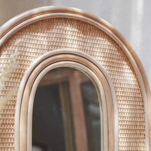 Miroirs à arc long fait à la main miroir arqué en rotin en osier naturel écologique pour suspension murale - Product Image 6