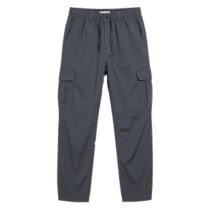 Pantalon cargo pour homme en tissu Oxford, taille élastique avec cordon de serrage, coupe slim, pantalon tactique utilitaire, multi-poches, décontracté - Product Image 2