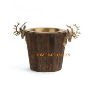 Champagne Barware Vino Cubo de hielo Calidad de lujo Superventas Hecho a mano Decoración de mesa clásica Cubo de botella de vino de metal para la venta - Product Image 5