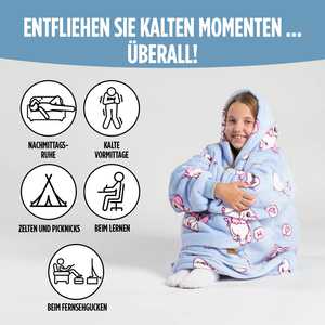 เสื้อฮู้ดผ้าห่มลายช้างสำหรับเด็ก ไซส์เดียว ผลิตภัณฑ์แปลกใหม่และใช้งานพิเศษสำหรับเด็ก - Product Image 4