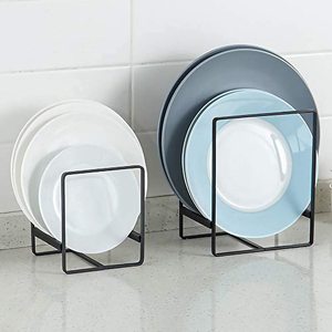 Nouveau Design Métal Noir Vaisselle Rack Plaque Stand Support De Stockage Ustensiles De Cuisine Comptoir Décoratif Maison Et Restaurant Table Décor - Product Image 2