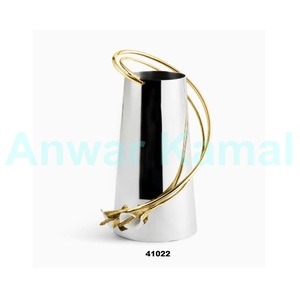 Luxury <b>Unique</b> Handmade Metal Flower <b>Vase</b> for Home Decoration Wedding Tabletop Centerpiece Flower Pot - Product Image 6