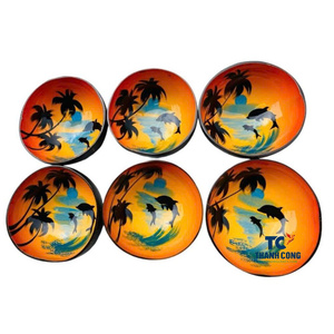 ชามมะพร้าวเคลือบแล็กเกอร์ชามมะพร้าวผลิตจากเวียดนามขายส่ง - Product Image 3