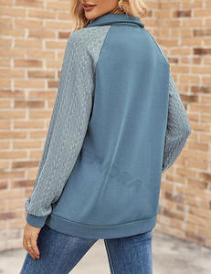 Cuello alto con cremallera para mujer, Hodes cortos para mujer, Sudadera de cuello alto con media cremallera a la moda, ropa de calle - Product Image 4