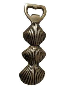 Simple Heavy Duty Metal & Wood Multi-Function Bottle Opener with Raw Finish for Commercial Beverage Service - Product Image 4