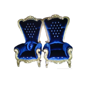 Vente en gros Chaises royales pour trône de mariage Chaises de mariage de haute qualité à dossier haut Chaise de mariage du roi Direct d'usine Prix bon marché - Product Image 1