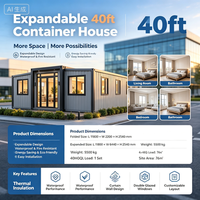 Maison conteneur extensible moderne de 40 pieds, villa modulaire préfabriquée de 73 m² pour usage hôtelier et de station balnéaire