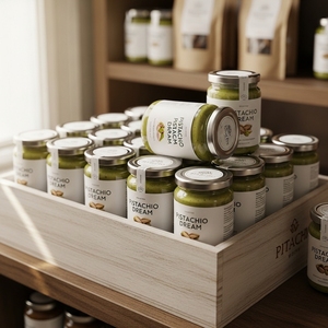 Pâte à tartiner de pistache premium, beurre de noix, crème onctueuse légèrement sucrée, idéale pour les toasts, les crêpes, les desserts, la pâtisserie, 200g, 250g, 500g - Product Image 2