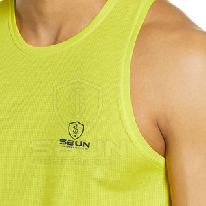 Athletic Gym <b>Stringer</b> Tank Top Breathable Mesh Workout <b>Vest</b> Slim Fit Moisture Control Custom Logo Fitness Wear 100% Polyester - Product Image 5