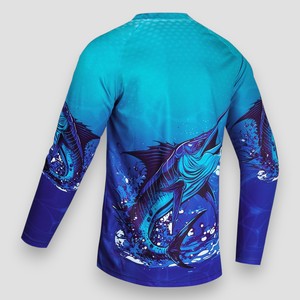 Camisa de pesca con capucha de secado rápido con estampado de camuflaje de sublimación de alta calidad OEM 100% poliéster antibacteriano UPF 50 - Product Image 2