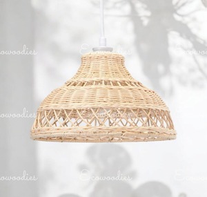 Handmade Woven Natural Bamboo Pendant Light Unique <b>Hanging</b> Chandeliers for Bedroom Home Restaurants Hotels - Product Image 2