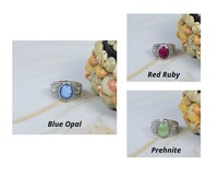 2025 haute qualité 925 en argent Sterling pierre précieuse naturelle forme ovale Boho bague concepteur à la main pierres précieuses concepteur bijoux fins