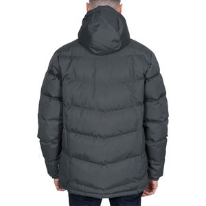 2025 nouvelle mode noir couleur bouffant hommes vestes 100% Polyester tissu capuche détachable chaud bouffant veste pour hommes - Product Image 2