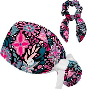 Embroidered Printed <b>Scrub</b> Cap Corporate Events Full Coverage Tie <b>Back</b> Durable Construction Hospital Wear High Value <b>Scrub</b> Caps - Product Image 1