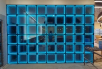 Miroir 3D Abyss mural avec éclairage LED néon, dalle de piste de danse avec éclairage RGB et indice de protection IP65 pour les discothèques et les bars