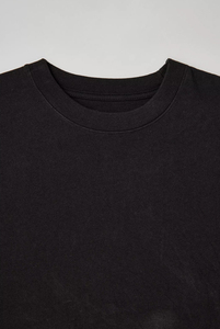 Personalizado Color sólido manga corta recortada Boxy Fit camiseta verano gota hombro 100% algodón logotipo personalizado Crop Top camisetas - Product Image 3