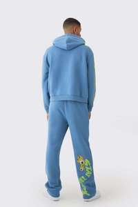 Conjunto de Sudadera con Capucha y Pantalones Deportivos Extra Grandes de Corte Cuadrado con Estampado Personalizado, Conjunto Deportivo de Alta Calidad Unisex para Correr - Product Image 5