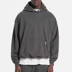 Sweats à capuche épais personnalisés pour hommes Logo Sweats à capuche surdimensionnés Unisexe personnalisés poids lourd épais Sweat à capuche brodé OEM - Product Image 3