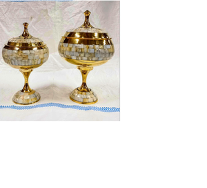 แบบดั้งเดิมหรูหราด้วยหม้อผงความงามตะวันออกกลางหรืออินเดียที่แข็งแกร่งเนื่องจากรูปร่างและสไตล์การแกะสลัก - Product Image 5