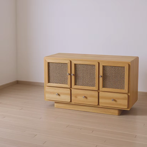 Minimalist Design Indonesia Made Rattan Accent <b>Sideboard</b> for Apartment & Indoor Furniture - Product Image 1