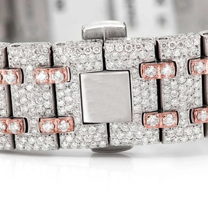 Montre personnalisée Diamond Bling pour hommes Montre de luxe à mouvement à quartz avec strass et logo personnalisé limitée - Product Image 2