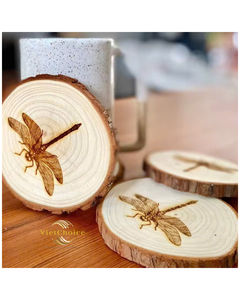 Sous-verres en bois classiques en gros, biodégradables et écologiques pour les événements festifs avec des motifs géométriques tendance - Product Image 1