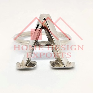 Rond de serviette doré au design classique pour hôtels et restaurants Rond de serviette en aluminium doré pour la maison - Product Image 5