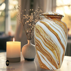 Urnas de cremación hechas a mano, urnas conmemorativas de aluminio, recuerdo (3 pulgadas cúbicas), tamaño adulto (220 pulgadas cúbicas) a prueba de fugas y grabables - Product Image 6