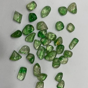 Piedras Preciosas de Tsavorita Bicolor Natural, Lisas, sin Taladrar, sin Cortar, de 8 mm, Granate Verde, Piedras Sueltas para Anillos, Joyería, Venta al por Mayor - Product Image 2
