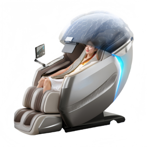 Luxuriöser 8D Shiatsu-Massagesessel mit SL-Schiene, Zero-Gravity-Funktion, Ganzkörper-Liegesessel, HiFi-Bluetooth-Musik für Entspannung zu Hause - Product Image 1