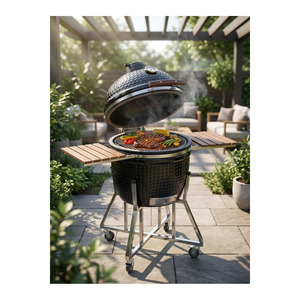 Kamado Mangal & <b>BBQ</b> Grill Premium Stainless Steel Charcoal Grill for Garden and Terrace Multifunctional Smoker Functionality - Product Image 5