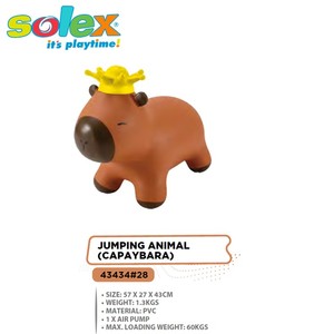 Jouet gonflable en PVC durable pour enfants, fabriqué en usine OEM, animal sauteur (capybara) - Product Image 2
