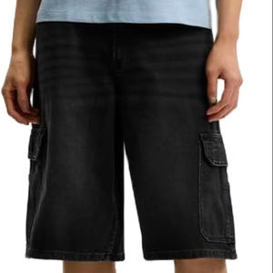 Mode Streetwear Hommes Denim Shorts Déchiré Coupe Ample Vintage Lavé D'été Jeans Shorts En Vrac En Gros - Product Image 1