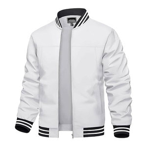 Blouson aviateur décontracté Letterman design brodé pour hommes hiver laine tissu léger coupe-vent fermeture éclair OEM service disponible - Product Image 6