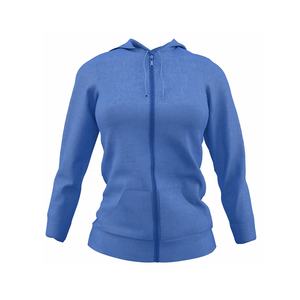 Sweats à capuche décontractés personnalisés pour femmes Pull-over solide et léger à manches longues Sweat-shirt ample avec poche sans ficelle à capuche pour les femmes - Product Image 1