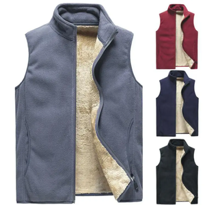 Gilet en toile imperméable pour homme, sans col, sans manches, veste chaude pour l'automne et l'hiver - Product Image 2