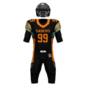 Ropa deportiva sublimada, uniformes de fútbol americano con logotipo personalizado, conjuntos de Jersey de juego de aparejos transpirables de secado rápido - Product Image 1