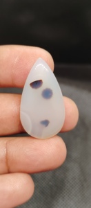 Cabochon en agate blanche naturelle du Montana pour bijoux de haute qualité - Product Image 4