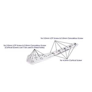 Plaques de fémur distales vétérinaires 50 mm, lot de 10 pièces, L5 R5, acier inoxydable, instruments chirurgicaux orthopédiques, kit d'implants - Product Image 2