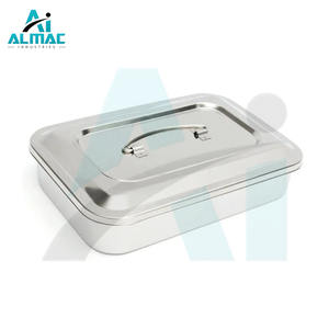 ALMAC Logo personnalisé Plateau de laboratoire chirurgical en acier inoxydable de haute qualité avec couvercle Ensemble d'instruments manuels pour la chirurgie Malinmaus - Product Image 1