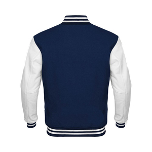 Unisex Custom <b>White</b> Leather Sleeves Stand Collar College Varsity <b>Jackets</b> for <b>Men</b> CollegeBaseballjacket for <b>men</b> DDP Shipping - Product Image 6