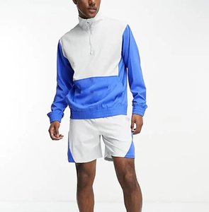 Ensemble sweat-shirt et short en polyester et nylon, style streetwear décontracté, logo personnalisé OEM, marque en gros, ensemble de survêtement pour homme - Product Image 5
