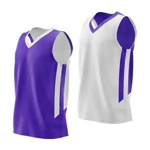 定制男装篮球服顶级品质定制篮球服紫色/白色最新篮球服