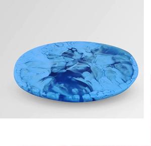 Bol et plat de service décoratifs en résine écologique de couleur verte, fabriqués en Inde - Product Image 5